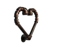 Lampada da parete europea in ferro battuto tubo dell'acqua lampada da parete amore a forma di cuore luci corridoio bar ristorante retrò luci decorative luci occhi famiglia e utensili da cucina e