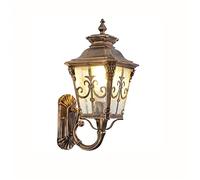 Lampada da parete europea Lampada da parete in alluminio impermeabile Lanterna Lampada da parete esterna in alluminio Antico Vintage Villa Porta Hall Applique da parete in vetro tradizionale Edison