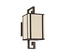 Lampada da parete europea Lampada da parete quadrata cinese, paralume in stoffa country studio/soggiorno/lampada da lavoro per la casa, stile cinese - lampada da parete a led per camera da letto