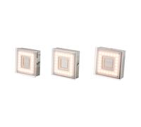 Lampada da parete Faretto da interno a superficie LED piatto angolare Cucina Luce LED sottopensile, con interruttore, 1x 5 watt 360 lumen bianco caldo, LxH 9 x 3,1 cm, set da 3