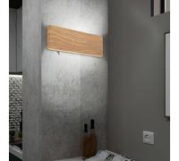 Lampada da Parete Faretto Lettura LED 8 Watt Simil Legno Braun Bianco D 22,5 CM [EEK: Non valutato]