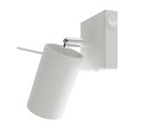Lampada da parete, faretto orientabile con interruttore, bianco, per lettura, RI