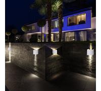Lampada da Parete Faretto Patio LED Muro Casa Up&down IP65 Bianco H 10cm 4x