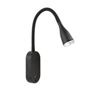Lampada da parete flessibile LED nera con porta USB. Con 5 W di potenza, è perfetta per illuminare il tuo spazio di lavoro in modo efficiente e con un design moderno ed elegante.