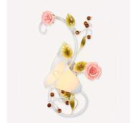 Lampada da Parete Floreale Pastorale Lampada da Parete retrò Romantica Rosa Lampada da Parete Decorazione corridoio Lampade da Parete per Soggiorno Camera da Letto Comodino Illuminazione Artistica,