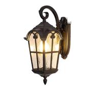 Lampada da parete for esterni retrò nera for esterni Lampada da parete for lanterna for esterni Lampada da parete for esterni in vetro ondulato antico europeo for portico