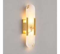 Lampada da parete for interni in alabastro spagnolo con struttura in ferro