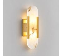 Lampada da parete for interni in alabastro spagnolo con struttura in ferro