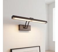 Lampada Da Parete Galleria Con Illuminazione LED Nera Regolabile 3000 K 40,5 Cm
