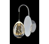 Lampada da parete GOLDEN EGG, Cromo, LED 4,8W, 3000K 280LM, 16x9xh21cm