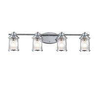 Lampada Da Parete Grande Per Bagno B: 85,5 Cm IP44 In Cromo 4X E27 Vintage