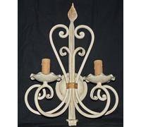 Lampada da parete grande shabby ferro battuto forgiato per open space art.316