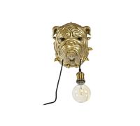 Lampada da Parete Home ESPRIT Dorato Resina 50 W Moderno Bulldog 220 V 25 x 2