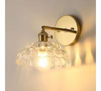 Lampada da Parete Illuminazione Applique da Parete Vintage Applique da Parete in Vetro Illuminazione Finitura Oro con Interruttore a manopola Lampada da Parete cablata Camera da Le