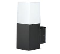 Lampada da parete in alluminio nera per casa, lampada da parete per esterni, controllo app CCT dimmerabile, LED Smart RGB 4,5 W 290 Lm, LxLxH 12,1x8x25 cm