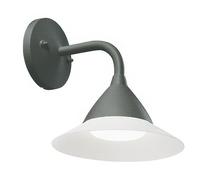 Lampada da parete in alluminio pressofus PETUNIA APPLIQUE IN BASSO 20W LED 4000K Dimensioni 20x25,4xh 24,4 cm Luce diretta con diffusore in resina satinata colore GRAFITE GRAFITE