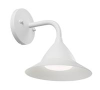 Lampada da parete in alluminio pressofus PETUNIA APPLIQUE IN BASSO 20W LED 4000K Dimensioni 20x25,4xh 24,4 cm Luce diretta con diffusore in resina satinata colore BIANCO BIANCO