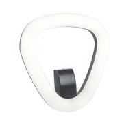 Lampada da parete in alluminio pressofuso DAPHNE APPLIQUE TRIANGOLO 20W LED 4000K Dimensioni 24x5,8xh 24 cm Diffusore in termoplastico opalino colore GRAFITE GRAFITE