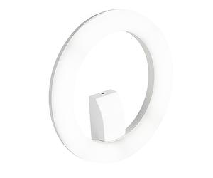Lampada da parete in alluminio pressofuso OMEGA APPLIQUE TONDA 20W LED 4000K Dimensioni Ø 24 cm Luce diretta con diffusore in termoplastico opalino colore BIANCO BIANCO