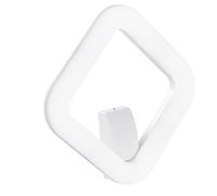 Lampada da parete in alluminio pressofuso QUASAR APPLIQUE QUADRA 20W LED 3000K Dimensioni 21x25,6xh 25,6 cm Luce diretta con diffusore in termoplastico opalino BIANCO BIANCO