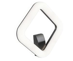 Lampada da parete in alluminio pressofuso QUASAR APPLIQUE QUADRA 20W LED 3000K Dimensioni 21x25,6xh 25,6 cm Luce diretta con diffusore in termoplastico opalino colore GRAFITE GRAFITE