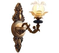 Lampada da Parete in Ceramica,Da da Parete in Stile Europeo per Decorazid'Interni, Lanterna da Parete Retrò per Camera da Letto, Soggiorno, Corridoio, Nuova/Bronzo/Testa Sina