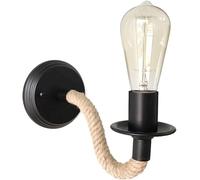 Lampada da parete in corda di canapa intrecciata V-intage, lampada da parete in ferro in stile country retrò americano, personalizzata - Corridoio Corridoio Corridoio,illuminazione a soffitto
