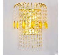 Lampada da Parete in Cristallo, Lampada da toletta per Il Bagno, Lampada da Parete cromata per corridoio della Camera da Letto con oscuramento Tricolore, Lampada da Parete cromata per Bagno E14,