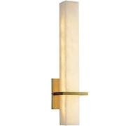 Lampada da Parete in Marmo con Base in Ottone Moderna Applique da Parete Quadrata in Marmo Applique da Parete per Lettura da Comodino in Oro Illuminazione a,