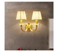 Lampada da parete in metallo creativo moderno nordico Lampada da parete a LED in stile americano di lusso in tessuto Soggiorno camera da letto Decorazione corridoio,luce soffusa