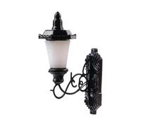 Lampada da Parete in Miniatura, Lampada da Giardino, Modello Vintage, Luce Decorativa per Casa delle Bambole, Diorama, Tavolo di Sabbia, Architettura, Nero Luce Calda