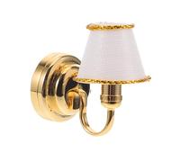 Lampada da Parete in Miniatura per Casa Delle Bambole, Scala 1:12, Luce Bianca E Finiture Dorate, Mini Lampada da Parete Senza Fili, di Illuminazione in Miniatura, Accessori per Mobili per Case Delle