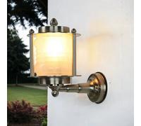 Lampada da Parete IN Nichel Di Ottone IP64 Maritim Myko Lanterna Casa Cortile