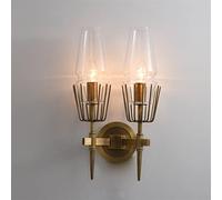 Lampada da Parete in Ottone con Decorazione in Rame per Soggiorno, corridoio, Camera da Letto, Comodino, lampadario (Caldo (2700-3500K), 2 luci)),additionalWeblabs:(Pax_Checkout_Buy_Now