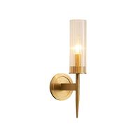 Lampada da Parete in Ottone con Paralume in Vetro Trasparente, Applique da Parete cablata, Lampada da Parete Moderna con Montaggio a Incasso, apparecchi di Illuminazione per Interni, per Soggiorno,