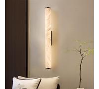 Lampada da Parete in Ottone Contemporaneo Semplicità Creatività Marmo Led Soggiorno Camera da Letto Studio Camera Hotel Villa Modello Camera Hall Way Corridoio Luce (F H60CM)