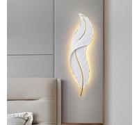 Lampada da Parete in Piuma Di Resina Moderna Sconce a 3 Colori a 3 Colori a Temperatura Led White Elegant Art 3000K-6000K Wall Light Fixture per Corridoio Corridoio Corridoio Soggiorno Camera da Lett