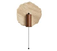 Lampada da parete in stile industriale, lampada creativa dalla forma irregolare, applique in legno di travertino giallo con montaggio a incasso, apparecchi