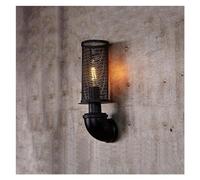 Lampada da parete Industriale Metallo Casale Rustico Vintage Applique da parete Paralume in rete nera Lampada da parete, Testiera Soggiorno Arredamento camera da letto Apparecchi di illuminazione