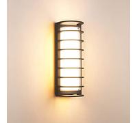 Lampada da Parete,Ip65 Outdoor Wall Sconce Matt Black Wall Mount Porch Light Fixtures,Pada da Parete Esterna Di Mezza Luna, Luce da Patio a Parete Bianche Calde 3000Kr la Passeggiata Del Giardino