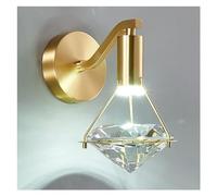Lampada da parete K9 Luci da parete in cristallo di diamante 5W LED Lampade da parete in ottone Applique da parete in oro Apparecchio di illuminazione Camera da letto Comodino Bagno Montaggio a