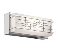 Lampada da parete lampada da bagno lampada da corridoio lampada da parete a LED in vetro opalino cromato L 30,9 cm