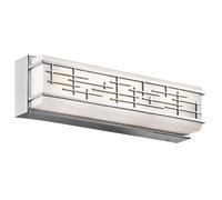 Lampada da parete lampada da bagno Lampada da ingresso a LED cromo vetro opalino L 46,1 cm