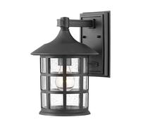Lampada da parete lampada da esterno lampada da parete in vetro IP44 applique da esterno nera H 30,1 cm