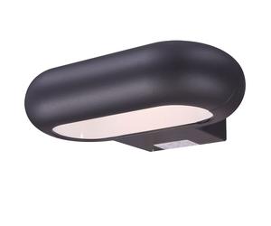 Lampada da parete, lampada da esterno, lampada per facciate, luce LED per porta d'ingresso che brilla verso il basso, grigio alluminio, LxA 22x5,6 cm