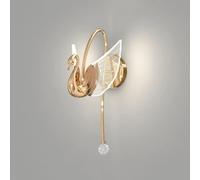 Lampada da parete Lampada da parete a LED Lampada da parete moderna a forma di cigno Lampada da parete in modalità 3 colori Illuminazione da parete in metallo dorato,Plafoniera Lampadario Da Soffitto