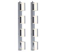 Luce Lampada da Parete Sala Pranzo 4 Fiamma Pavimento LED L 68 CM 2er Set