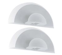 Lampada da parete lampada da parete lampada da esterno casa parete, resistente alle intemperie IP44, acciaio zincato vetro bianco, 1x LED 3W 280Lm 3000K, LxAxP 28x14x10,5cm, set di 2