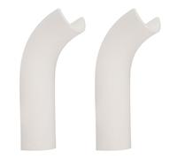 Lampada da parete lampada da parete luce per interni luce corridoio zona ingresso, cornice in gesso bianco, forma curva, 1x LED 4,2 Watt 200 Lumen bianco caldo, AxLxA 30x10x12,8 cm, set da 2