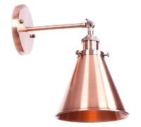 Lampada da parete Lampada da parete vintage con braccio oscillante Lampada da parete regolabile industriale vintage con base in metallo Lampada da parete con paralume a cono in metallo per camera da